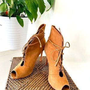 Schutz Open Toe Booties SZ10